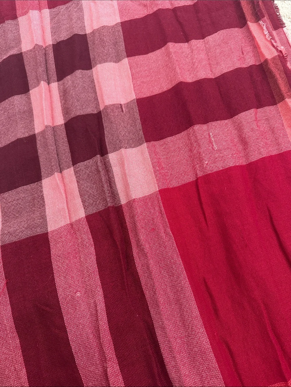 Burberry check thin scarf